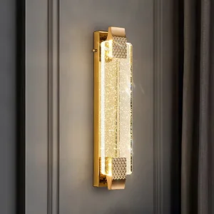 Modern Simple Crystal Wall Lamp Luxury Atmospheric Wall Light for Living Room TV Background Wall Bedroom Bedside Wall Light