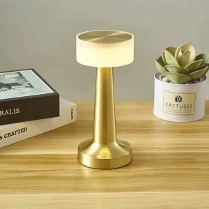 Modern Simple Luxury Light LED Portable Rechargeable Table Lamp for Hotel Coffee Shop Restaurant Table Desk Lamp