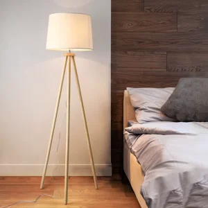Modern Simple Scandinavian Living Room Bedroom Bed Creative Fashion Solid Wood Floor Lamp