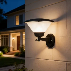 Modern Simple Style LED Wall Lamp for Garden Outdoor Use Warm White Light 3000K Aluminum Base