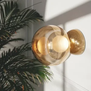 Modern Simple Wall Lamp Nordic Personalized and Creative Round Glass Ball Ceiling Lamp for Living Rooms and Bedrooms