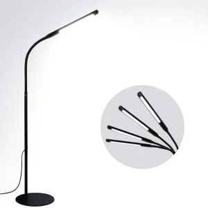 Modern Small Stepless Dimmer Standing Desk Lamp Remote Control Metal LED Floor Lamp for Living Room High CRI 90 50000