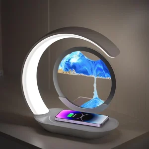 Modern Smart 15W Wireless Charger Silicone Table Lamp Rechargeable Plug LED Night Light Adjustable Home Bedroom Multifunctional