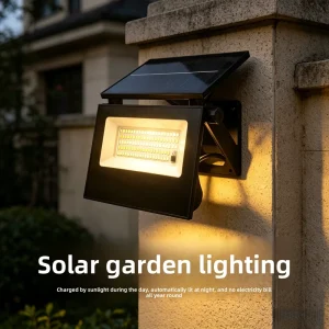 Modern Solar Powered Garden Outdoor Wall Lamp LED Lighting Community Villa Landscape Balcony Home Use Wireless Waterproof
