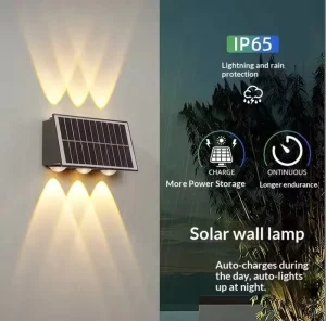 Modern Solar Powered LED Lamp IP65 Waterproof ABS Exterior Wall Lights Blue Planet Earth Design for Hotel Villa Patio Exterior