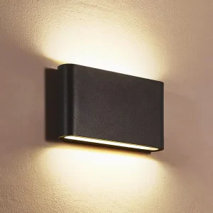 Modern Square LED Up Down Wall Light Black Aluminum Waterproof Wall Sconce High CRI 95 20 Beam Angle Outdoor Lighting OEM ODM