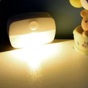 Modern Stick on LED Night Light Lamps Infrared Detection Motion Sensor Stair Step Light 3000K AAA Battery Operated Sensor Lights