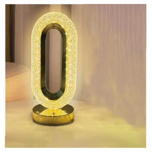 Modern Style Luxury LED Touch Crystal Table Lamp with Battery for Bedroom Restaurant Bar
