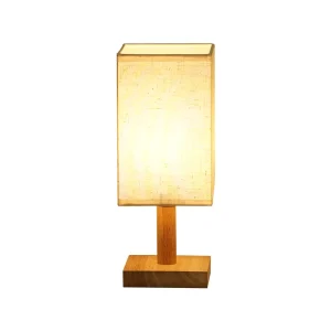 Modern Style Simple Solid Wood USB Charging LED Nightlight Desk Lamp Bedside Lamp for Study Middle Size Decorative for Bedroom