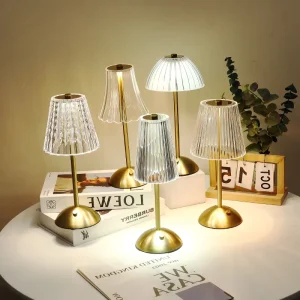 Modern Style USB Rechargeable LED Table Lamp Retro Cafe Atmosphere Cross Border Touch Feature Aluminum Body for Bar Tables