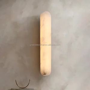 Modern Surface Mounted Alabaster LED Wall Lamp with High CRI 90 Warm White Custom for Hotel Indoor Use