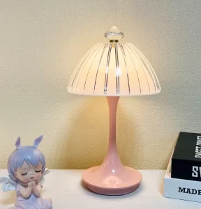 Modern Table Lamp ABS Acrylic Shade Mushroom Nightlight Touch Bedroom Charging Bed Creative Lamp Rechargeable Led Table Lamp