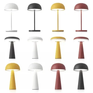 Modern Table Lamp for Restaurant Cafe USB Rechargeable Minimalist Touch Lamp Cordless Battery Operated