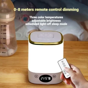 Modern Touch-Control LED Night Light, 3 Color Temperatures, for Bedroom