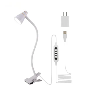 Modern USB LED Adjustable Clamp Lamp Flexible Eye Caring Simple Design Hotel Study Home Use Manicure Table Desk