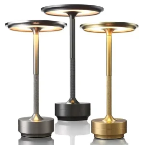 Modern USB LED Desk Lamps Home Decor Luxury Metal Rechargeable Retro Lamp Table Lamp LED Cordless Battery Powered Night Light