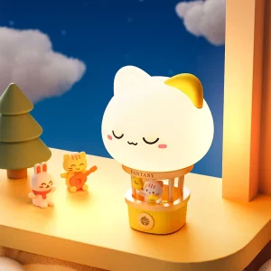 Modern USB Powered Silicone LED Night Light Lamp Pat Sensor Home Bedroom & Living Room Use for Baby & Children’s Sleep
