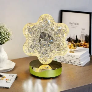 Modern USB Rechargeable Plug In Battery Powered LED Acrylic Bedroom Desk Lamp Warm White Light High CRI 80 50000 Hours Lifespan