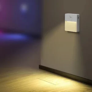 Modern USB Smart Sensor LED Night Light Wireless Motion Detector ABS Lamp Body Bedroom Mood Lighting Sensor for Living Room