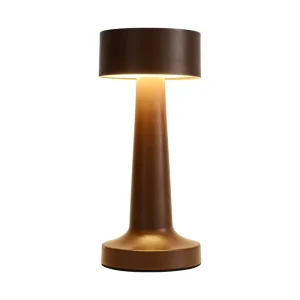 Modern Vintage Iron LED Table Lamp Battery Operated with Touch Sensor Dimmer DC Power Cordless 5 Colors for Restaurant Bar Use