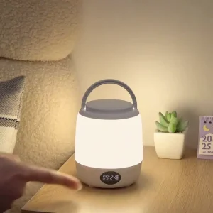 Modern Warm White USB Power Rechargeable 5V Battery ABS Material LED Dimmable Atmosphere Light Table Lamp Remote Control Bedroom