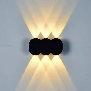 Modern Waterproof Outdoor 4W LED Wall Lamp IP65 Aluminum up and Down Wall Light Garden Porch Sconce Decoration Light 110V 220V