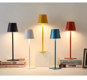 Modern Wedding Desk Lamp Touch Control Dimmable Brightness Color Temperature Adjustable Eye Protection Light for Study Office