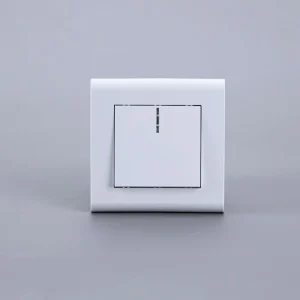 Modern White EU Wall Light Switch Fire-Resistant ABS Electrical Control for Indoor Use with Lamp Indicator