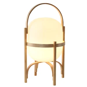 Modern Wood Lantern Table Lamp White Glass Bedside Lamp Novelty for Living Room Hotel Lobby Hallway Electric
