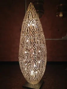Modern Wrought Iron Floor Lamp with Crystal for Living Room Decoration Floor Lamp