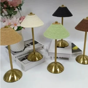 Modern minimalist woven rechargeable desk lamp LED touch wireless ambient light bedroom desk dining room bedside night light