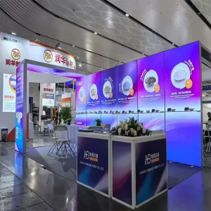 Modular Exhibition Booth Design Seg Light Box Hanging Aluminum Rectangle Decorative Tradeshow Display