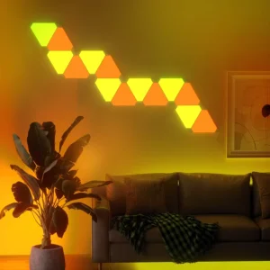 Modular RGB LED Triangle Gaming Light Panels DIY Wall Sconce Night Lamp