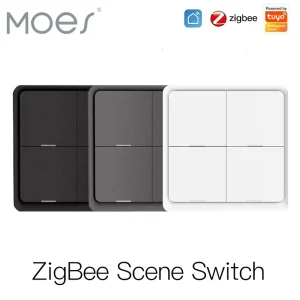 Moes Wi Fi Smart Scene Switch 12 Control Modes Handheld Push Button Setup Home & Hotel Automation App Control Tuya Smart Devices