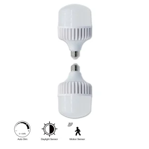 Motion-Sensing LED Bulb for Garage Corridor and Security Lighting