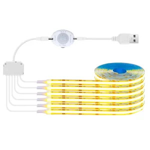 Motion Sensor High CRI COB LED Cabinet Light Strip with Aluminum Profile