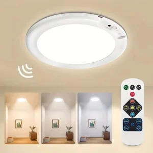 Motion Sensor LED Ceiling Light With Remote Control USB Charging Magnetic Installation Round for Stair Bedroom Closet Night Lamp