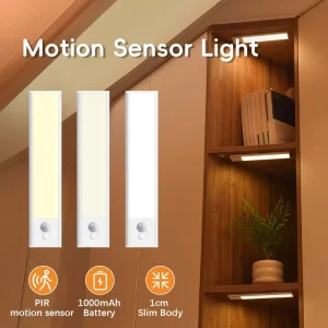 Motion Sensor LED Night Light 2 Pack DIY Magnetic Installation 3000K/6000K Battery Operated Living Room