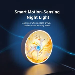 Motion Sensor LED Night Light USB Rechargeable Induction Control Battery Included Minimalist Design for Bedroom Closet Use