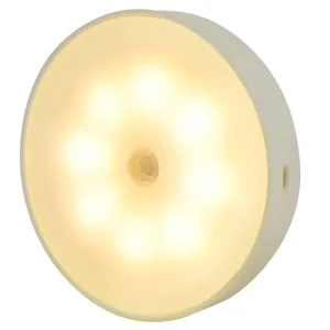 Motion Sensor LED Smart Lamp Rechargeable ABS Night Light for Closet Wardrobe Kitchen Bedroom Decor for Stairs and Rooms