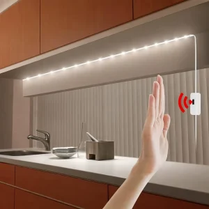 Motion Sensor LED Strip Light Hand Wave Activated Wireless Kitchen Cabinet Light
