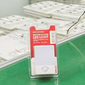 Motion Sensor Plug-in LED Light Warm White Rechargeable Battery Dimmable