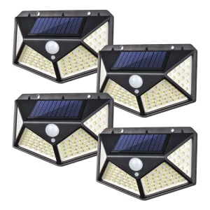 Motion Sensor Solar Wall Garden Lights 10 Meters 100 Piecesdledsden Lamp 100 LED Waterproof 75 ABS IP65