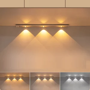 Motion Sensor USB Rechargeable LED Under-Cabinet Spotlight, 2W 3W 4W 5W, Wardrobe Kitchen Bathroom Stair Light