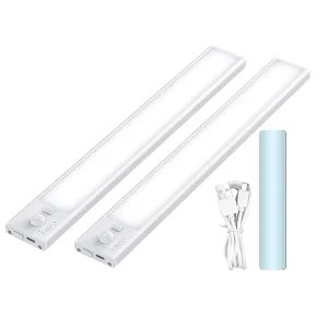 Motion Sensor Under Cabinet Light 1500mAh Rechargeable LED Closet Light Bar Wireless N52 Magnetic for Kitchen