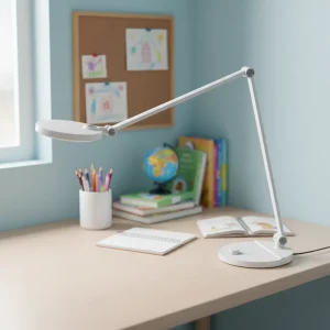 Multi-Joint Adjustable Arm ABS LED Desk Lamp Flexible Simple Design Touch Stepless Dimming Eye Care for Office Study Reading