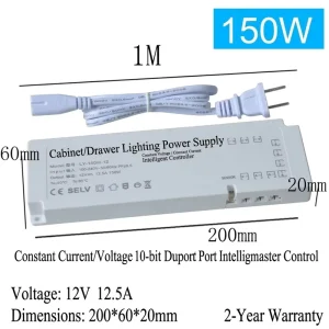 Multifunctional AC DC LED Driver Constant Voltage 220V DC12V 24V 36W Multiple Ports Cabinet Light LED Power Supply