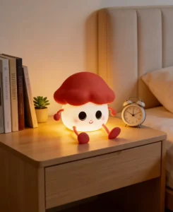 Mushroom LED Color-Changing Silicone Night Light for Kids Bedroom