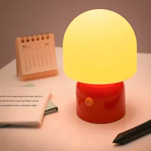 Mushroom LED Night Light RGB 7-Color Dimmable Touch Control Baby Bedside Lamp