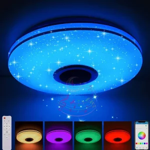 Music LED Ceiling Lamp for Bedroom App Control Multicolor Direct From Factory